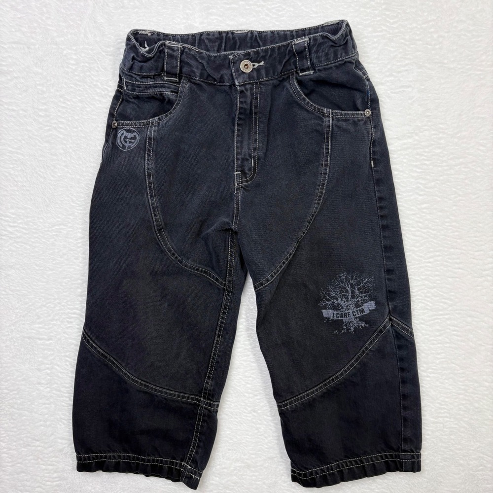 Catmoss Fun Clothing for Kidz Black Denim‎ 
Baggy Pants Adjustable Waist 10/12
